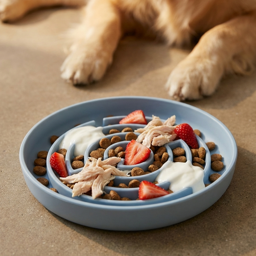 No Rush Bowl - Slow Feeder Bowl for Dogs & Cats